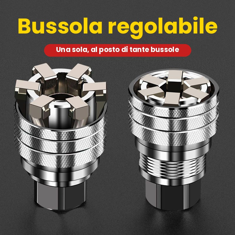 Bussola regolabile aperta e chiusa