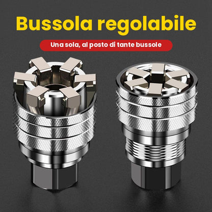 Bussola regolabile aperta e chiusa